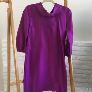 J.Crew solid rollneck silk dress